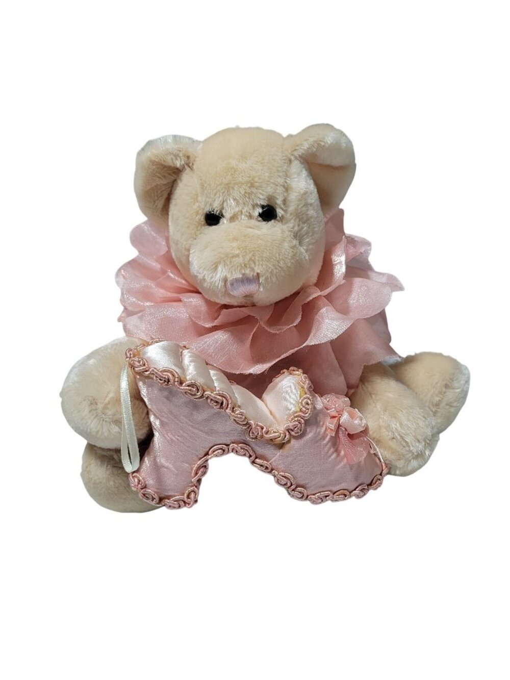 Dan Dee Teddy Bear Ring Holder 9 inch Plush Pink High Heel Jewelry Box